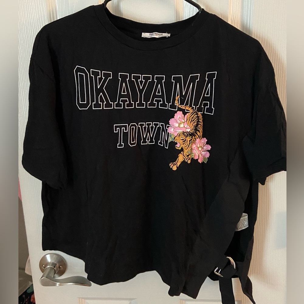 Zara Trafaluc Black Tiger Shirt